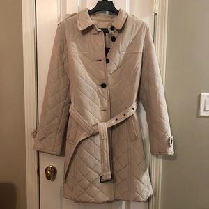 Jones New York quilted trench coat. NWOT